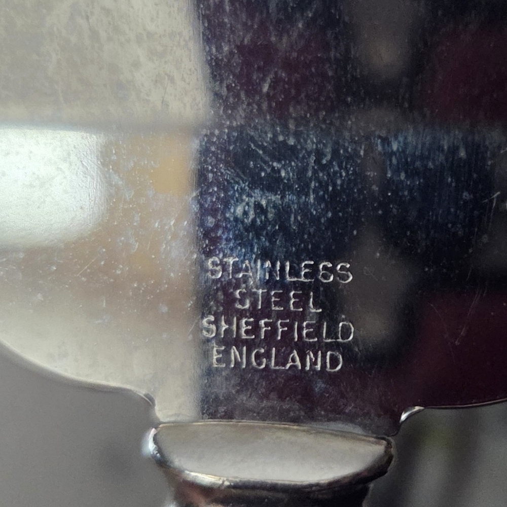 Sheffield Porcelain Handle Stainless Cake Cutter Ice Cream Scoop Serving Spoon - Picture 10 of 10